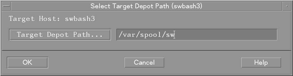 Select Target Depot Path Dialog