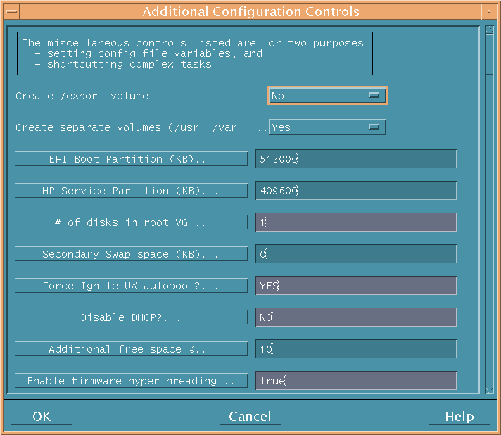 Additional Configuration Controls Dialog Box 2