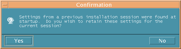 Configuration Settings Confirmation Dialog Box